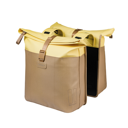 BASIL VIVE DOUBLE PANNIER BAG MIK DUPLA TÁSKA [HOMOKSZÍNŰ/SÁRGA]