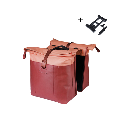 BASIL VIVE DOUBLE PANNIER BAG MIK DUPLA TÁSKA [BORDÓ/PINK]